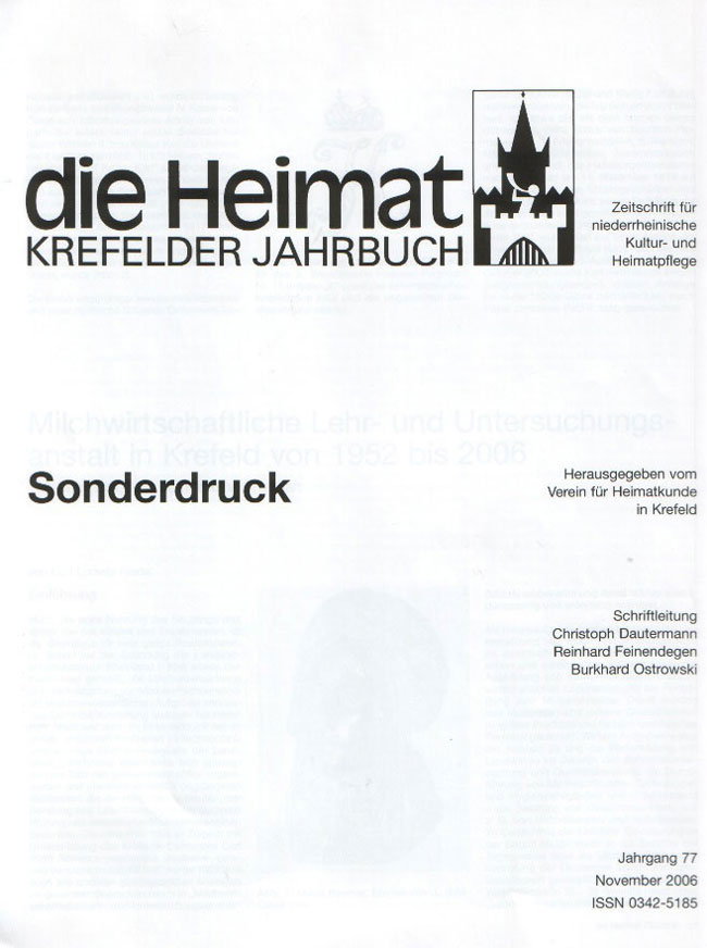 Die Heimat, Krefelder Jahrbuch 2006