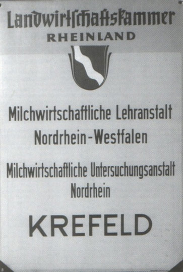 Eingangsschild der MLUA Krefeld ab 1. Januar 1968