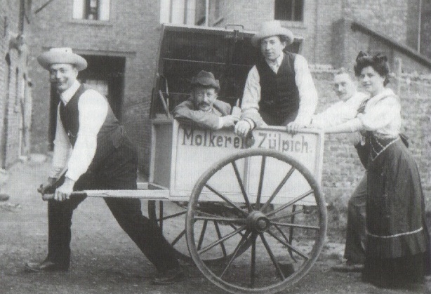 Beginn der Molkereischule in Zlpich, 1902