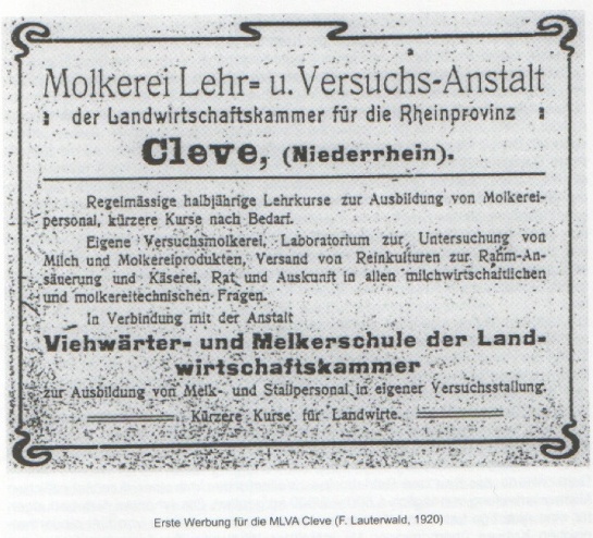 Erste Werbung für die MLVA, Cleve (F. Lauterwald, 1920